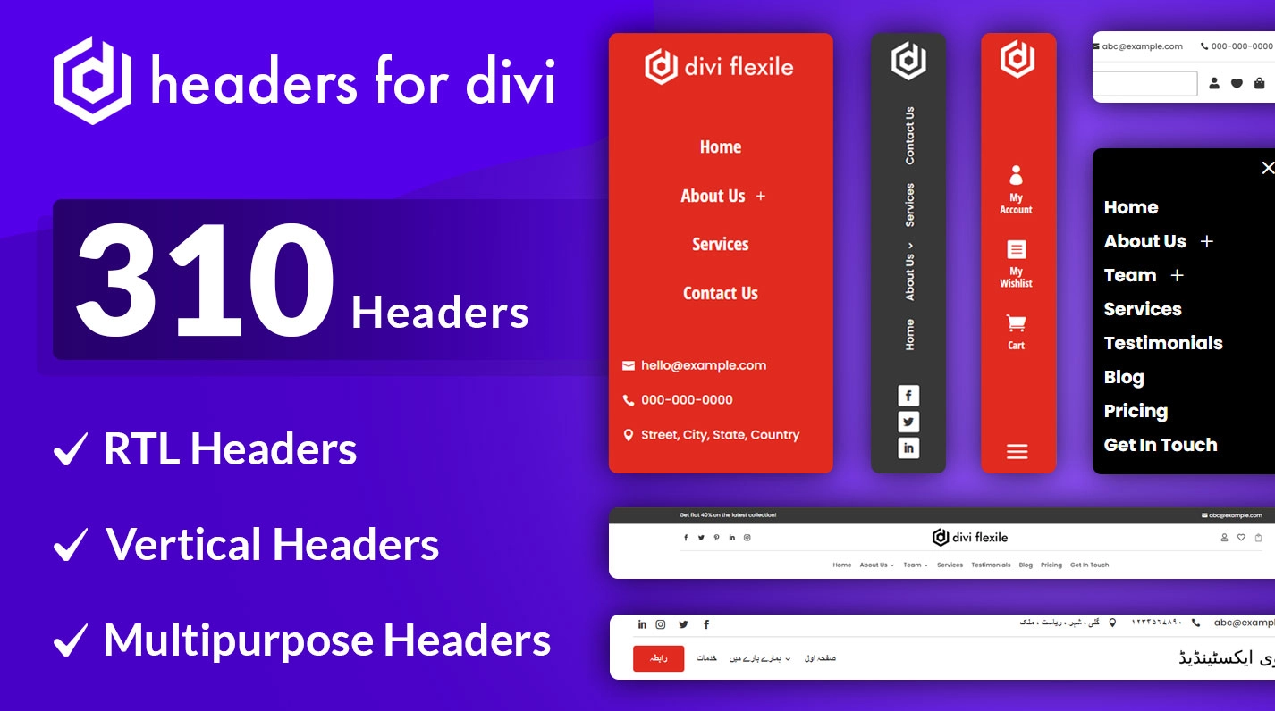 Divi Header Layouts