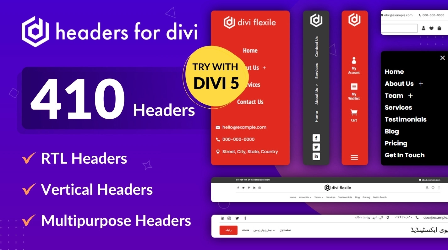 Divi Header Layouts